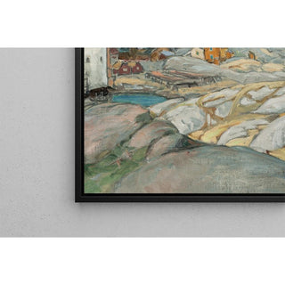 Le village au pied de la montagne. Étude des Lofoten - Anna Boberg | Reproduction Tableau Décoration murale affiche copie