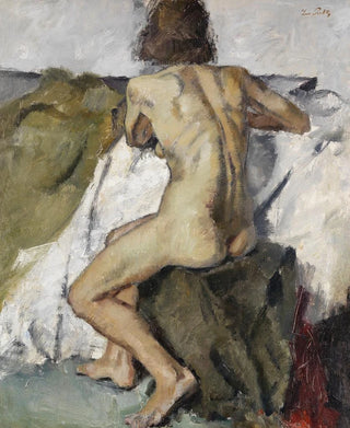 Leo Putz - Sitzender weiblicher Rckenakt.webp
