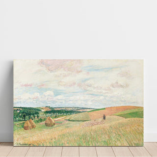 Les Coteaux de Thierceville, Meules, Berger et Troupeau - Camille Pissarro | Reproduction Tableau Décoration murale affiche copie