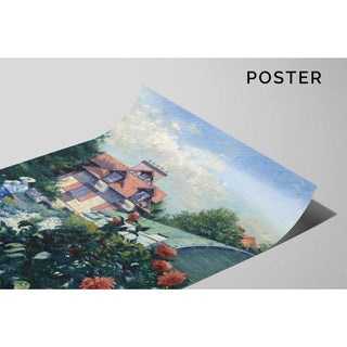 Les Dahlias, jardin à Petit Gennevilliers - Gustave Caillebotte | Reproduction Tableau Décoration murale affiche copie