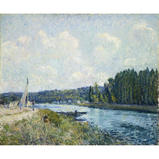 Les rives de l'Oise - Alfred Sisley | Reproduction Tableau Décoration murale affiche copie