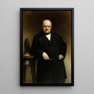 Lon Bonnat - Portrait of Barye with a Wax Model of Seated Lion.webp