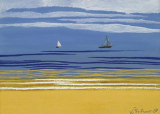 Lon Spilliaert - Marine avec bateaux voiles.webp