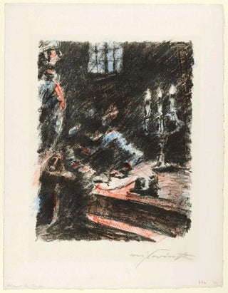 Lovis Corinth - Torgau Der Knig schreibt auf den Stufen des Altars.webp