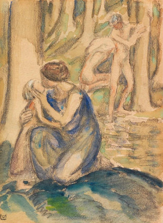 Ludwig von Hofmann - Badende Figuren am Waldsee.webp