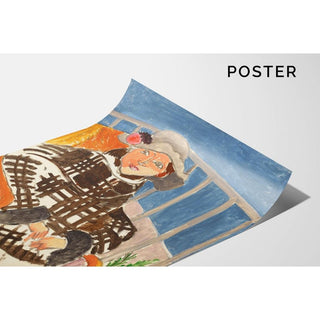 Mademoiselle Matisse en Manteau Écossais - Henri Matisse | Reproduction Tableau Décoration murale affiche copie