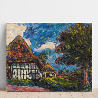 Maisons de Fehmarn - Ernst Ludwig Kirchner | Reproduction Tableau Décoration murale affiche copie