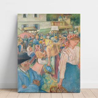 Marché à la volaille, Pontoise - Camille Pissarro | Reproduction Tableau Décoration murale affiche copie