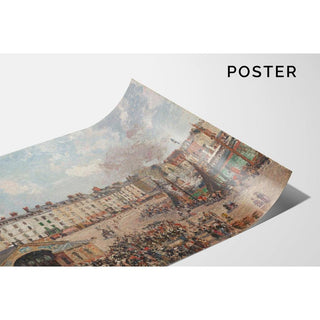 Marché aux poissons - Camille Pissarro | Reproduction Tableau Décoration murale affiche copie