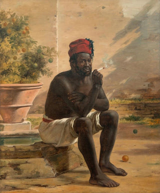 Martinus Rrbye - A Sitting Nubian Rome.webp