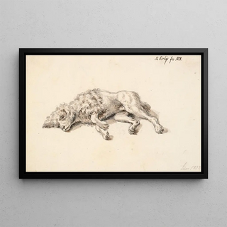 Martinus Rrbye - Liggende puddelhund.webp