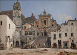 Martinus Rrbye - View of the Square in Amalfi.webp