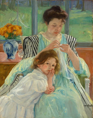 Mary Cassatt - Young Mother Sewing.webp