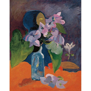 Nature morte avec fleurs et idole - Paul Gauguin | Reproduction Tableau Décoration murale affiche copie