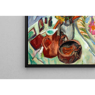 Nature morte avec pichet et bol africain - Ernst Ludwig Kirchner | Reproduction Tableau Décoration murale affiche copie