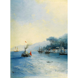 Navires sur le Bosphore, Constantinople - Ivan Konstantinovich Aivazovsky | Reproduction Tableau Décoration murale affiche copie