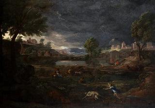 Nicolas Poussin - Landscape during a Thunderstorm with Pyramus and Thisbe.webp