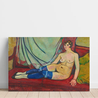Nu aux bas bleus - Suzanne Valadon | Reproduction Tableau Décoration murale affiche copie