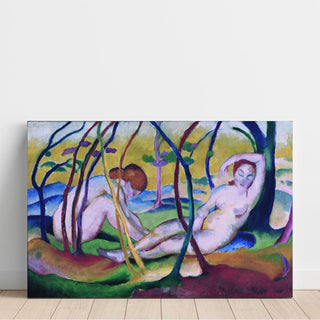 Nus sous les arbres - Franz Marc | Reproduction Tableau Décoration murale affiche copie