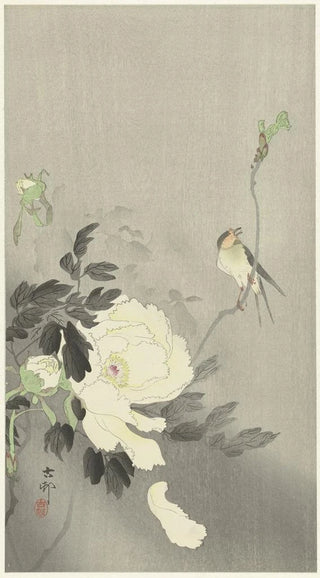 Ohara Koson - Swallow with Peony.webp