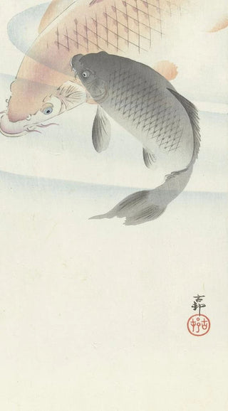 Ohara Koson - Two Carps.webp