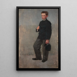 Olga Boznanska - Portrait of a boy in middle school uniform.webp