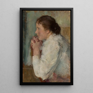 Olga Boznanska - Portrait of a lady in profile.webp