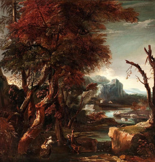 Paysage avec figures - Suiveur de Salvator Rosa