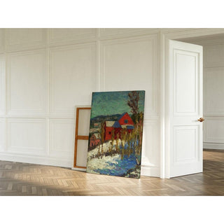 Paysage avec maisons - Konrad Mägi | Reproduction Tableau Décoration murale affiche copie