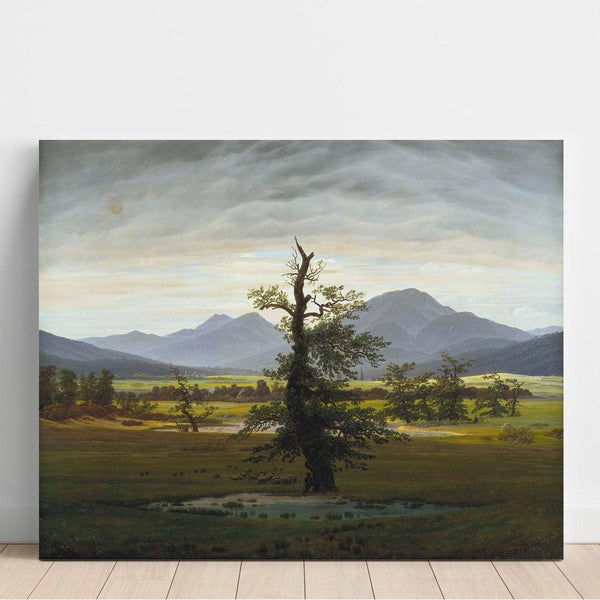 Reproducción del cuadro Paisaje de pueblo en la luz de la mañana - Caspar David Friedrich