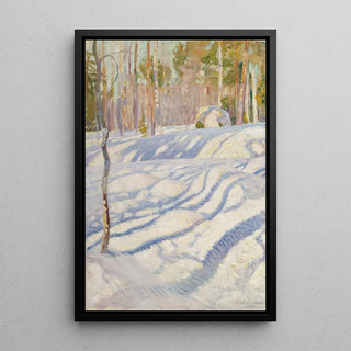 Pekka Halonen - Sunlit Winter Lanscape.webp