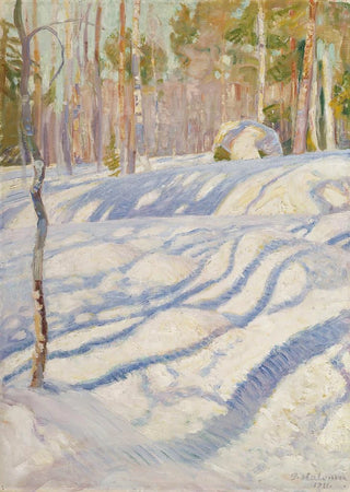 Pekka Halonen - Sunlit Winter Lanscape.webp