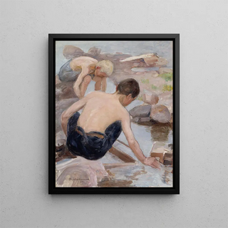 Pekka Halonen - Two Boys On The Shore.webp
