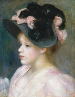 PierreAuguste Renoir - Young Girl in a PinkandBlack Hat.webp