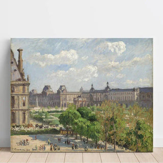 Place du Carrousel, Paris - Camille Pissarro | Reproduction Tableau Décoration murale affiche copie
