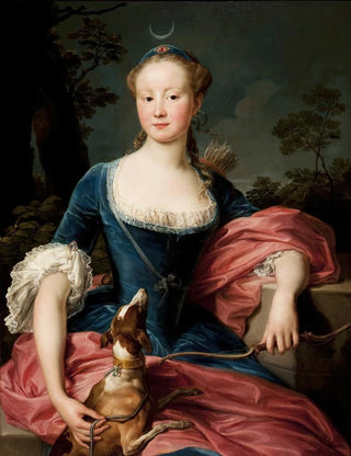 Pompeo Batoni - Portrait of a Lady as Diana the Huntress.webp