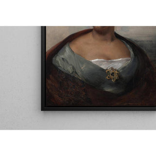 Portrait d'une femme au turban bleu - Eugène Delacroix | Reproduction Tableau Décoration murale affiche copie