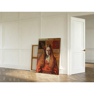 Portrait d'une jeune fille norvégienne - Konrad Mägi | Reproduction Tableau Décoration murale affiche copie