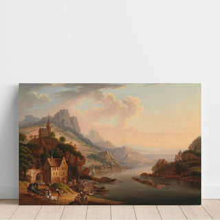 Rheinlandschaft de Christian Georg Schütz | Reproduction Tableau Décoration murale affiche copie
