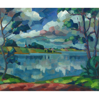 Saadjärv - Église d'Äksi - Konrad Mägi | Reproduction Tableau Décoration murale affiche copie