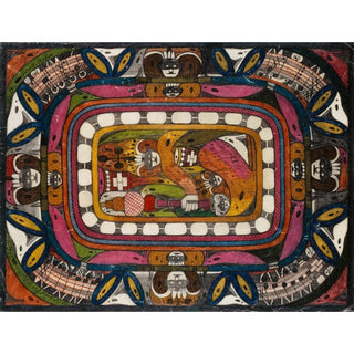 Sainte Adolfina de la vallée de Chamäleohn en Chine; Asie - Adolf Wölfli | Reproduction Tableau Décoration murale affiche copie