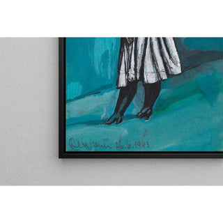 Sans titre Femme en robe blanche et noire - Karl Wiener | Reproduction Tableau Décoration murale affiche copie