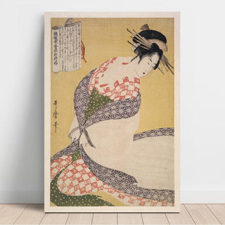 Shira-uchikake - Le surcot blanc - Kitagawa Utamaro | Reproduction Tableau Décoration murale affiche copie