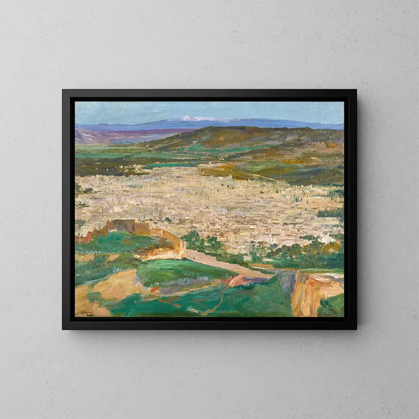 Una vista de Fez - Sir John Lavery — cuadro enmarcado en la pared