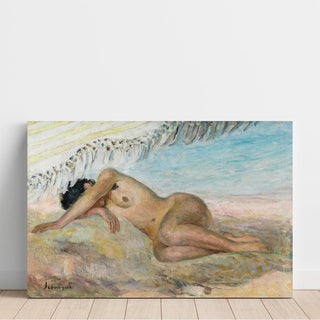 Sur la Plage - Henri Lebasque | Reproduction Tableau Décoration murale affiche copie