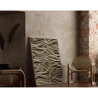 Tableau Bohème - Ondulations Beige et Noire | Reproduction Tableau Décoration murale affiche copie