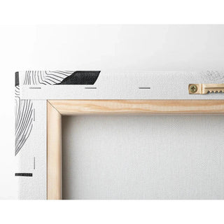 Tableau décoratif design – Fusion Organique | Affiche Abstraite Noire et Blanche Élégante | Poster Graphique Contemporain Style Minimaliste Naturel