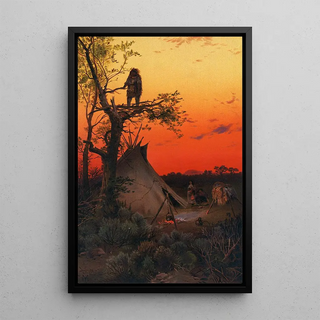 Thomas Moran - On the Lookout A Ute Camp Utah 1881.webp