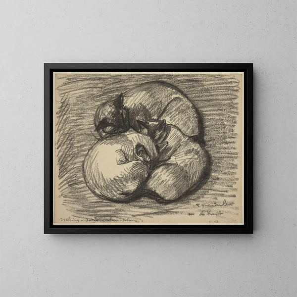 Les chats Tsching Batzar et BlancBlanc - Théophile Alexandre Steinlen — framed artwork on a wall