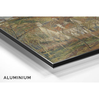 Toits rouges, coin de village, hiver - Camille Pissarro | Reproduction Tableau Décoration murale affiche copie